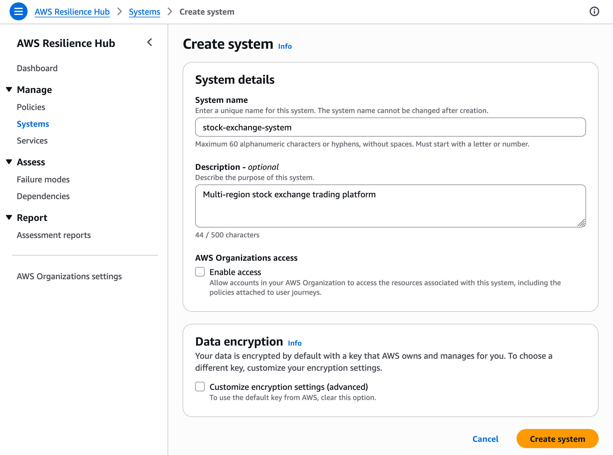 Create system
