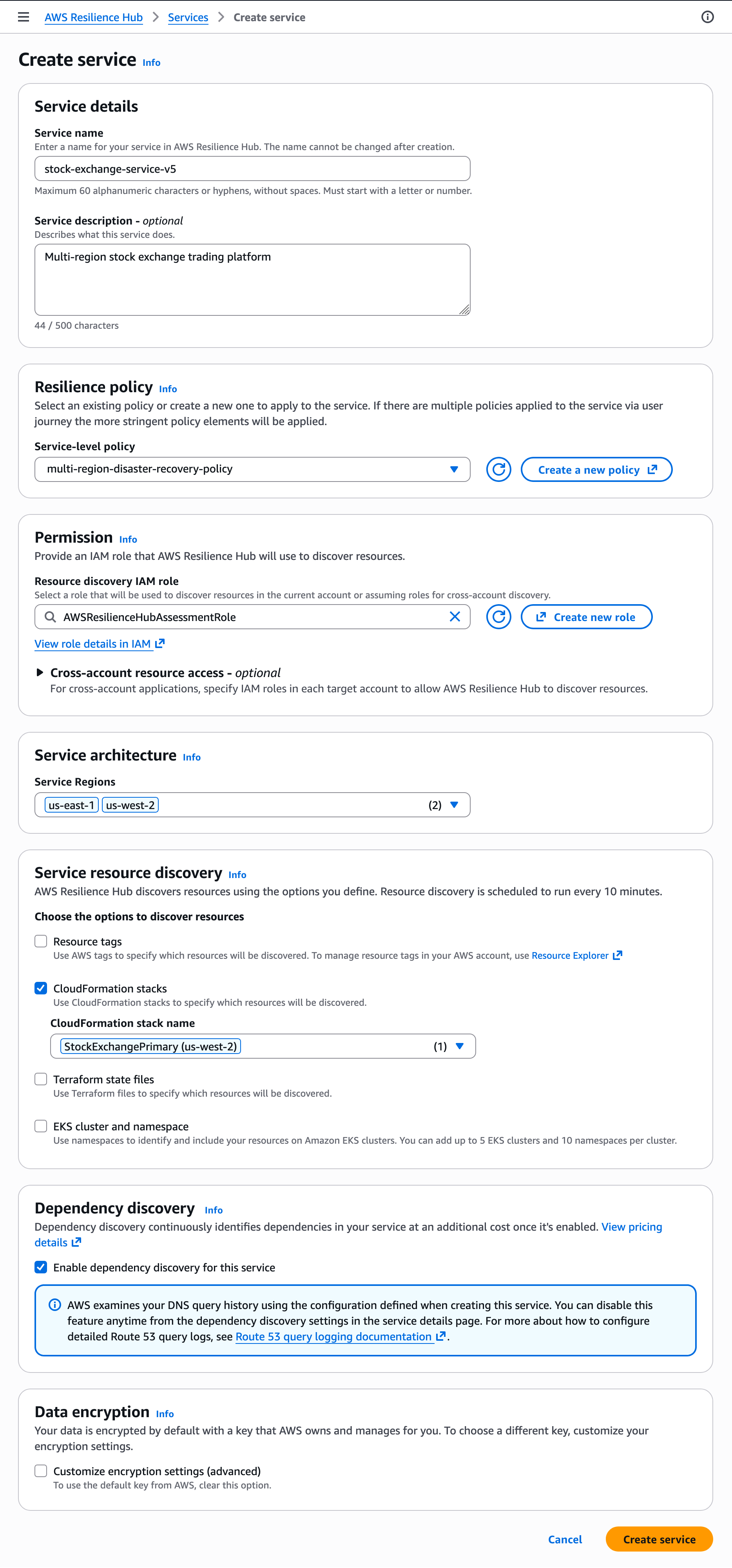 Create service