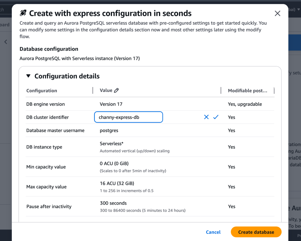 Interface após configurar com sucesso