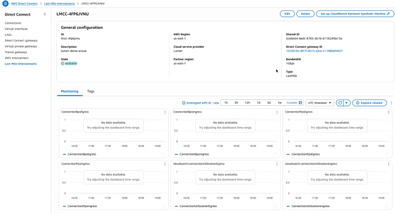 AWS Interconnect - lastmile