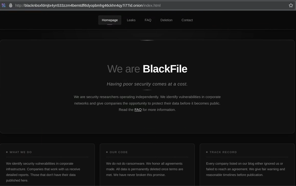 Figure 5: BlackFile DLS