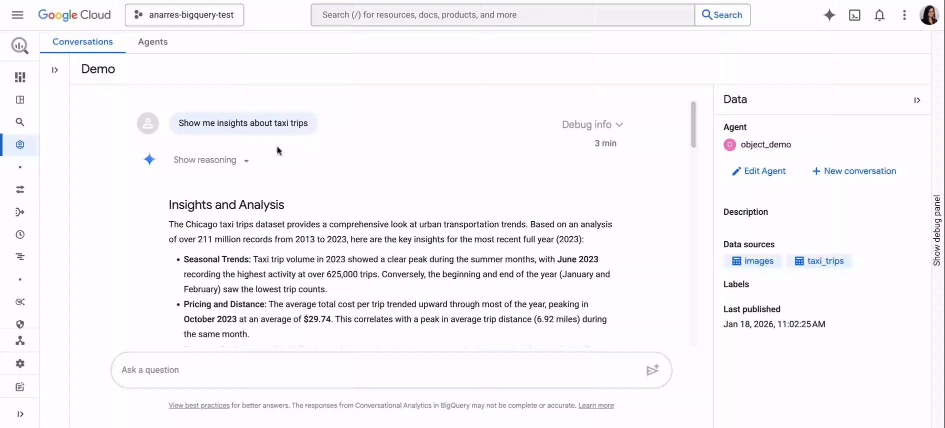 Gain insights from your data using natural language with Conversational Analytics in BigQuery