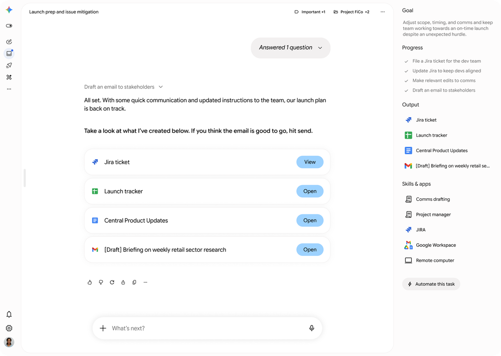 Draft de email via Spark