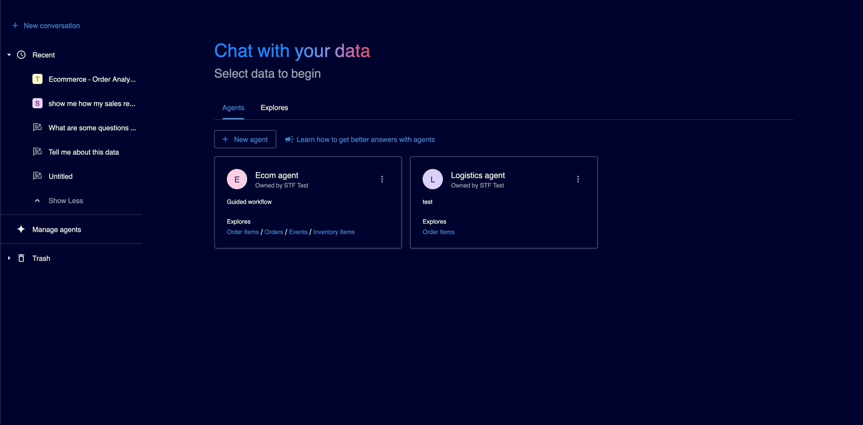 Embed agents directly into your applications for conversational AI