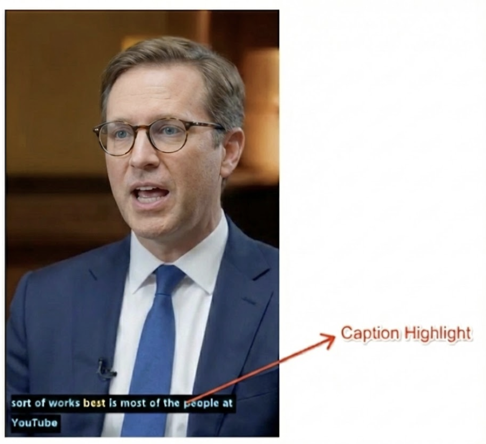 Dynamic caption highlighting