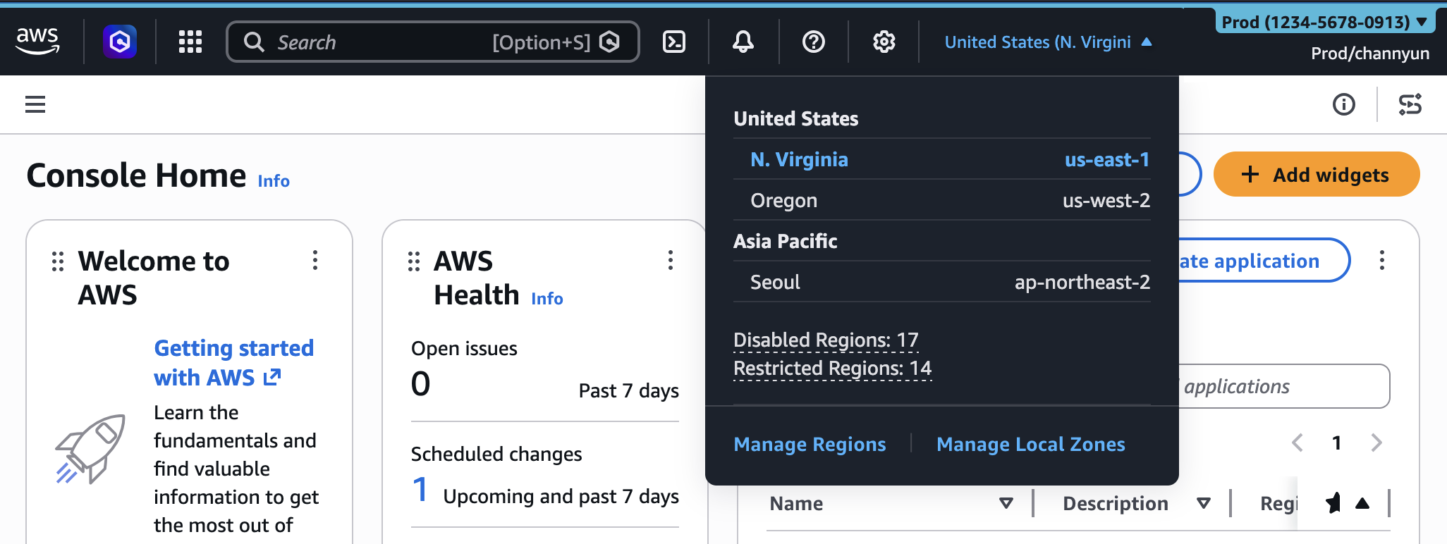 Visualização filtrada de regiões
