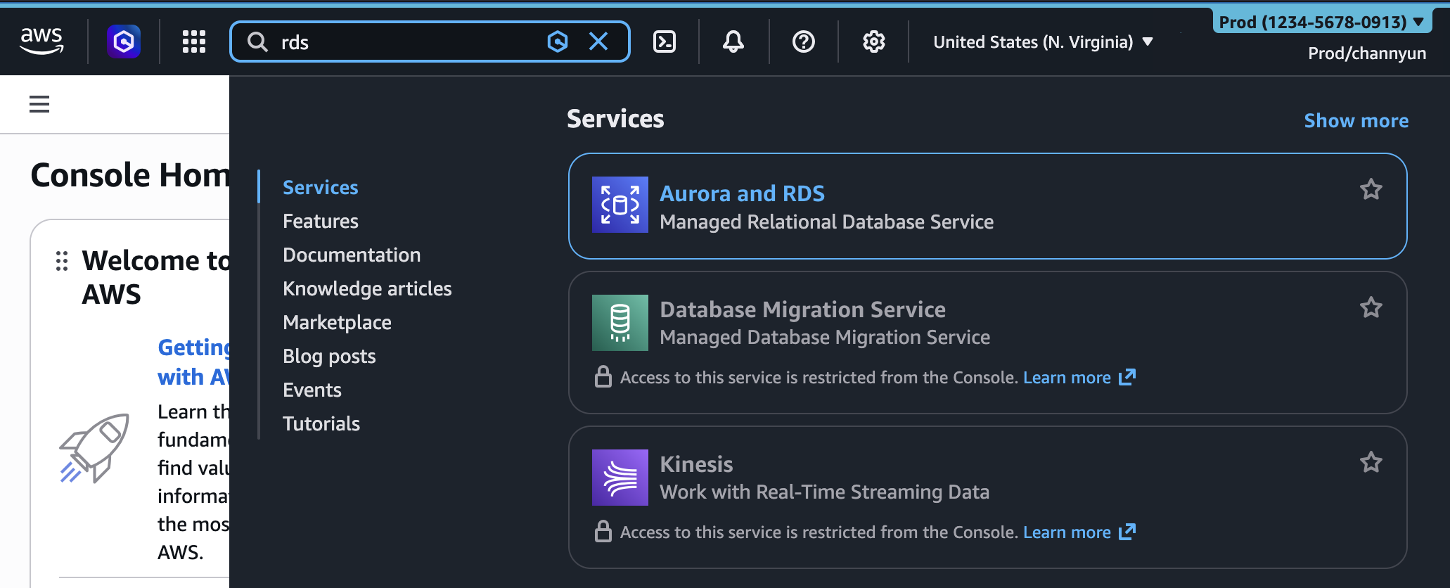 Busca de serviços filtrada