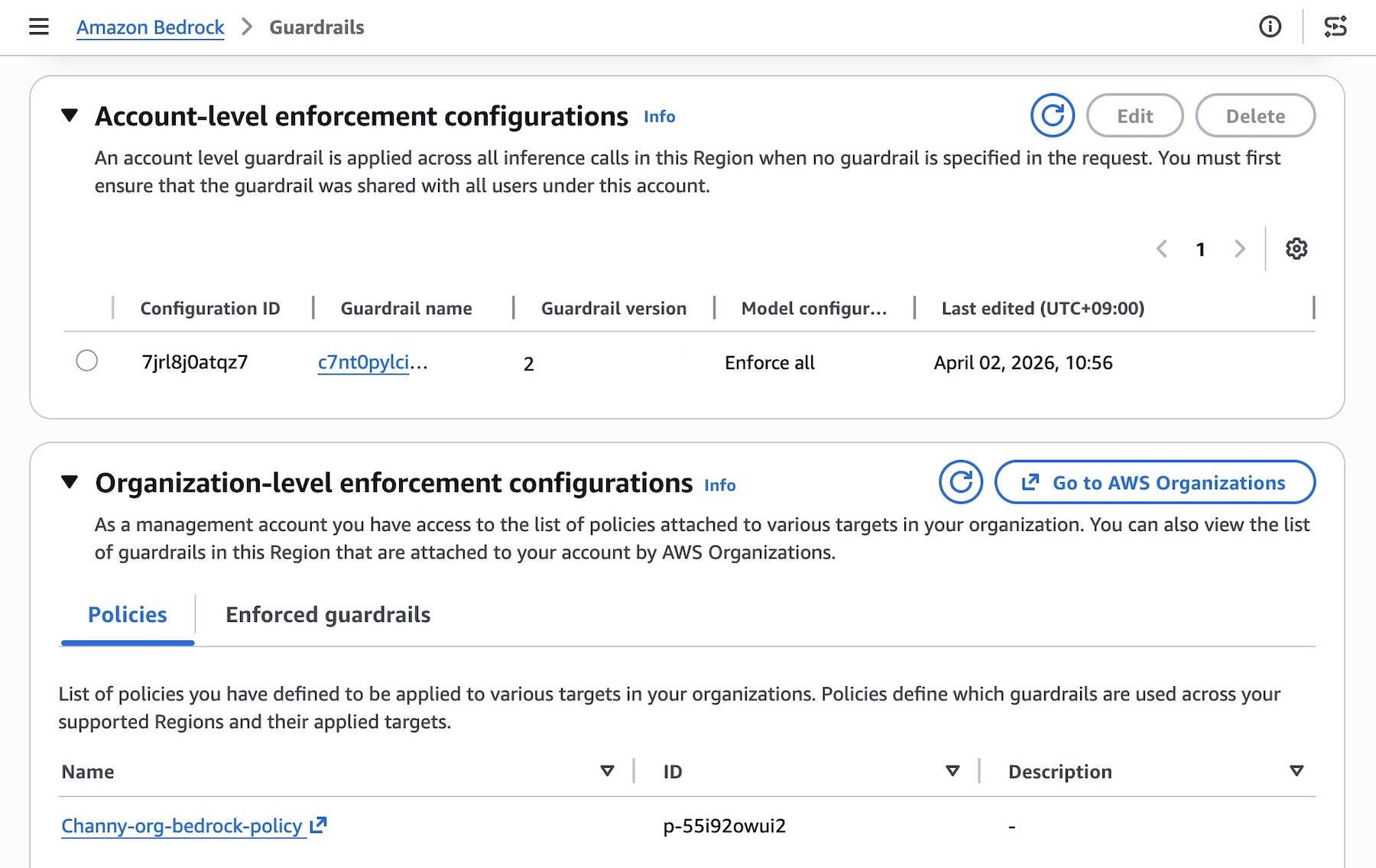 Lista de enforceents confirmada