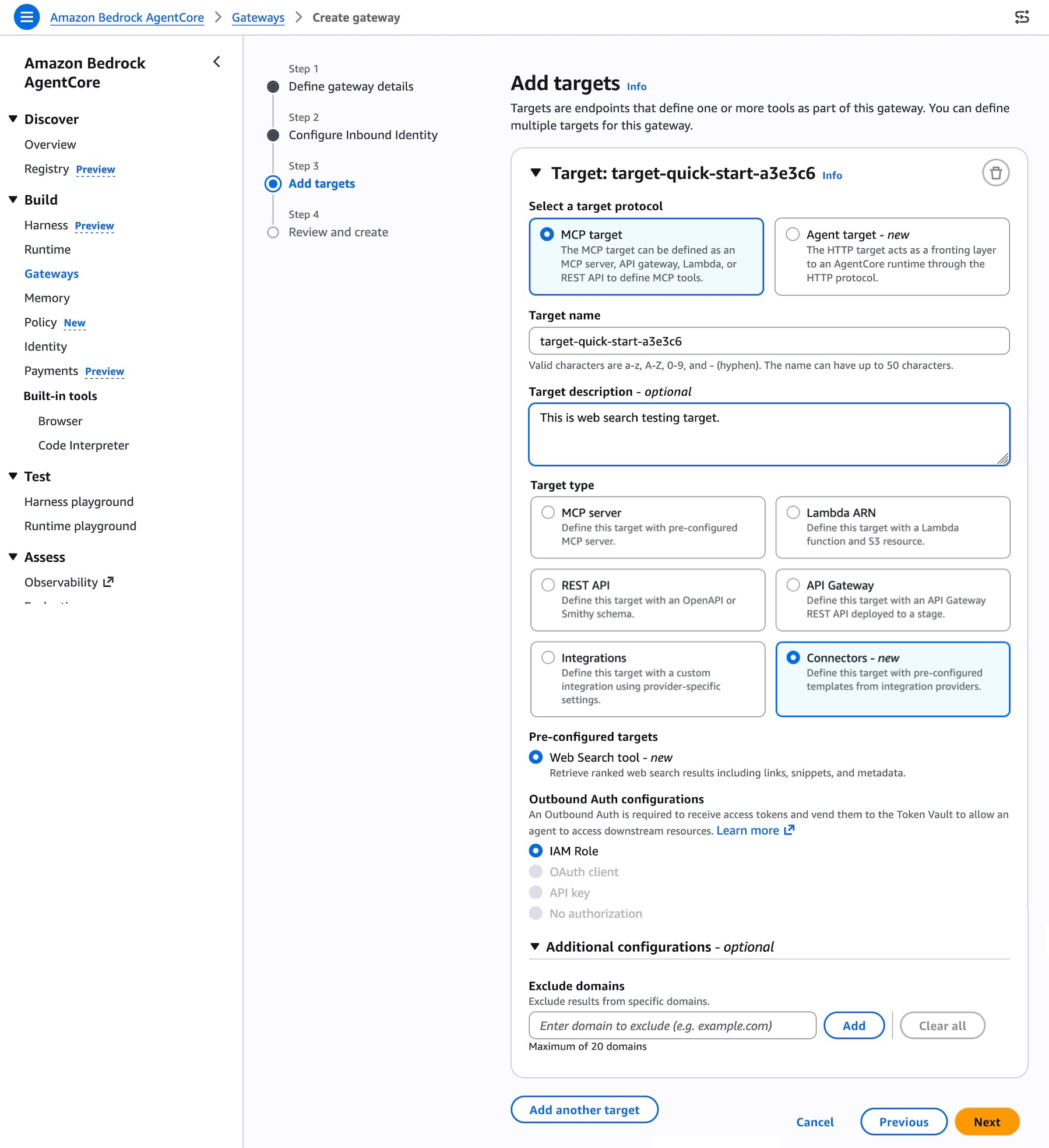 Adicionando Web Search tool no Gateway