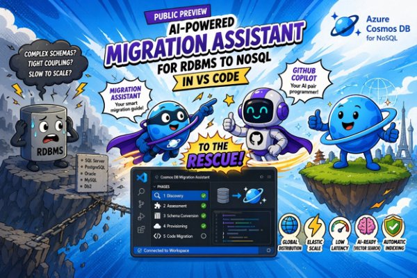 Assistente de Migração com IA do Azure Cosmos DB: RDBMS para NoSQL agora em Preview Pública