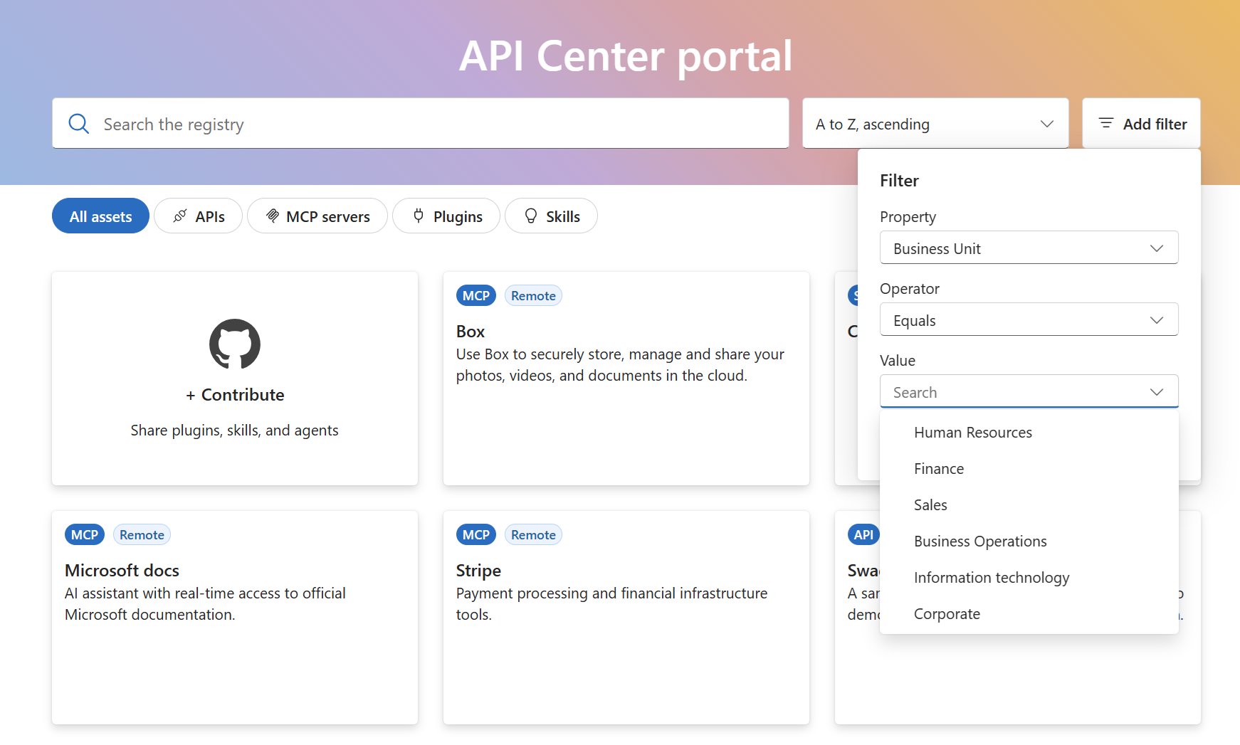 Azure API Center agora permite filtragem por metadados customizados: o que isso significa para times de plataforma no Brasil