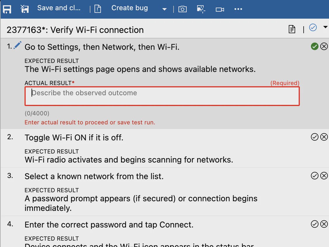 Ajuste Fino na QA: Campo de 'Resultado Real' agora disponível no Azure Test Plans