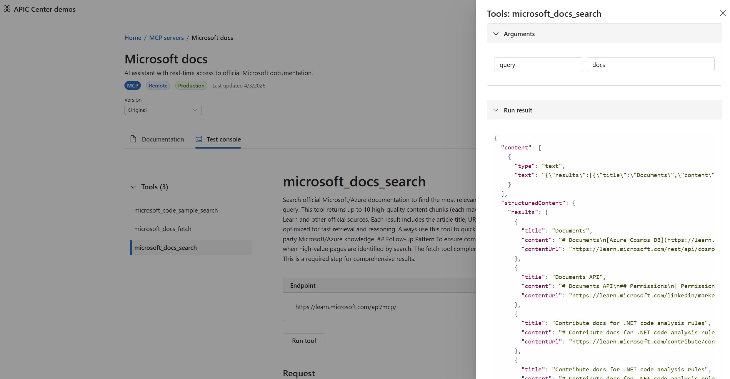 Azure API Center ganha console de testes MCP e sincronização com Git: o que muda na governança de APIs para IA