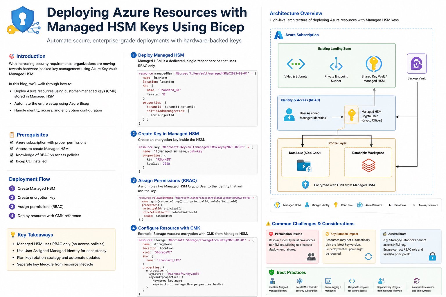 Implementação Automatizada de Azure Managed HSM usando Bicep
