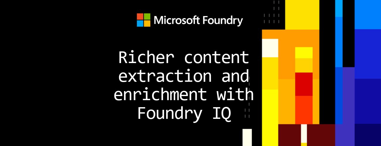 Foundry IQ (Azure AI Search) ganha pipeline de dados mais robusto: indexação expandida do SharePoint, extração semântica e suporte multimodal