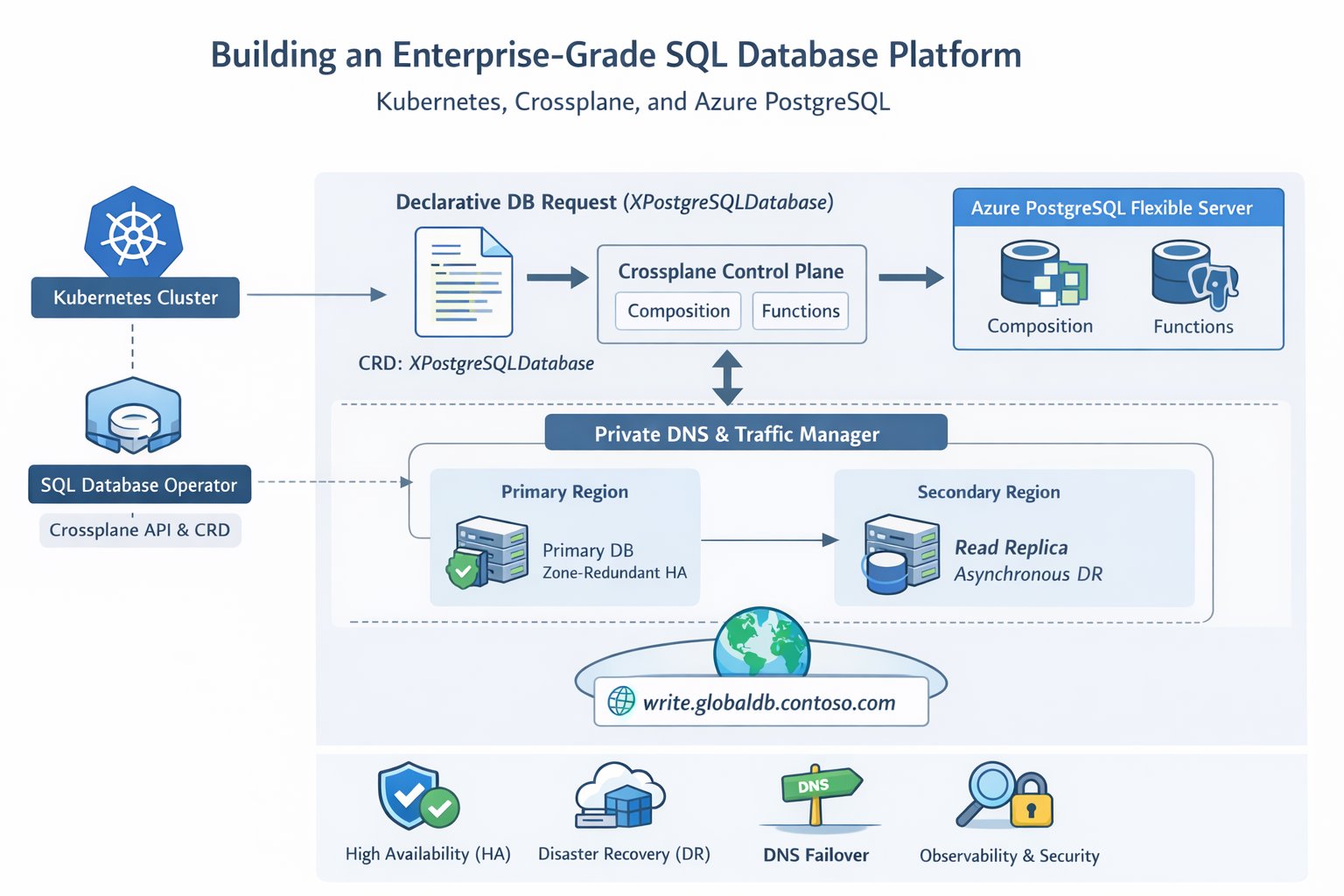 Construindo uma Plataforma SQL Enterprise no Kubernetes com Crossplane e Azure PostgreSQL