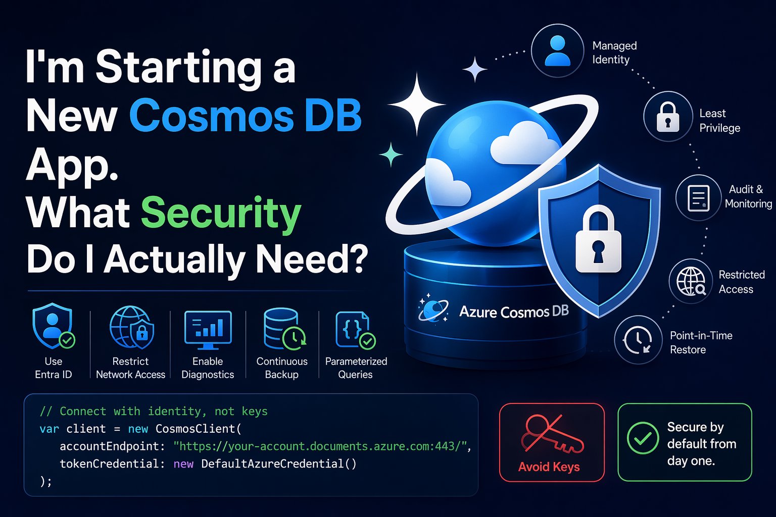 Estou Criando uma Nova Aplicação no Cosmos DB: De Qual Segurança Eu Preciso, de Fato?
